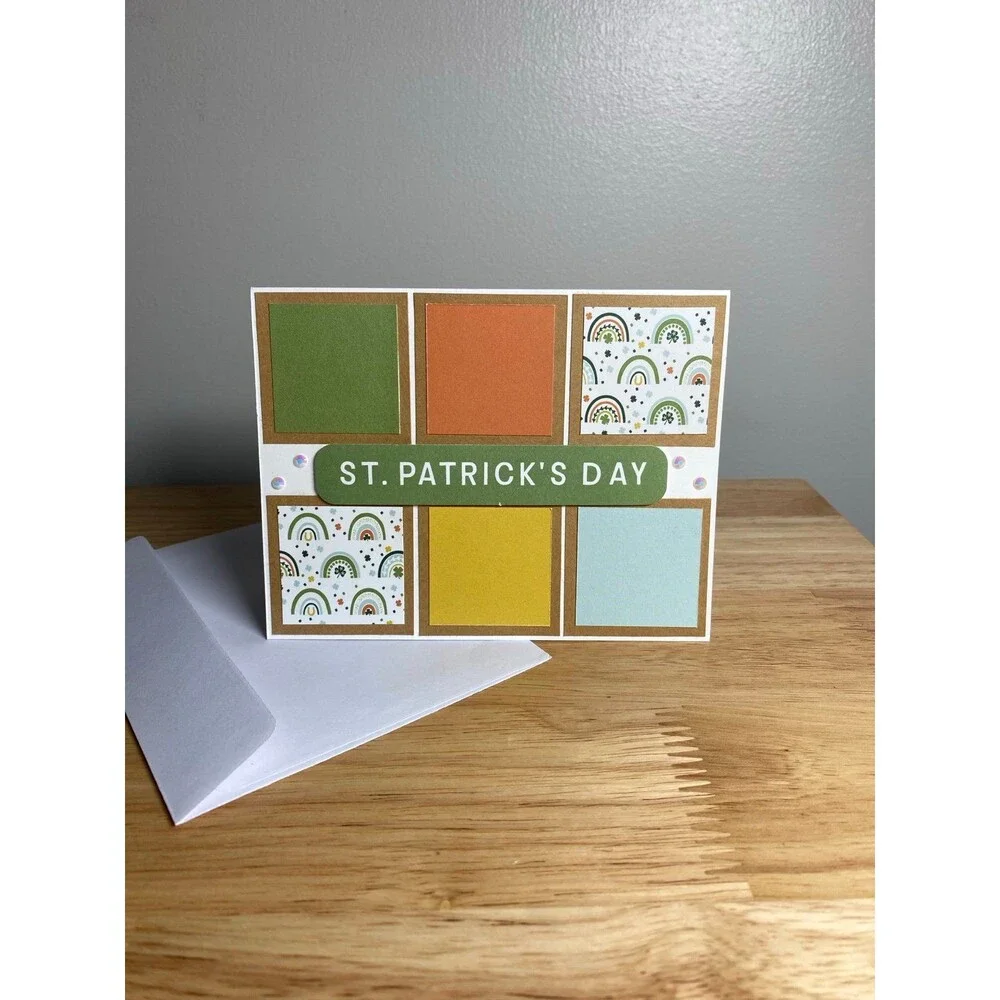 Handmade St. Patrick’s Day Blank Greeting Card A2 & Envelope